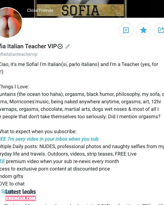 Latest Leaks sofiaitalianteacherfree Nude #6 - Fapello