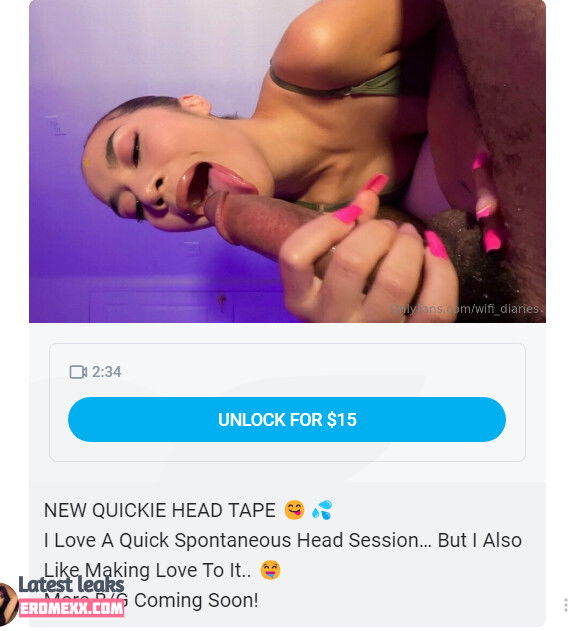 Latest Leaks Wifi_diaries Jazyj Nude #2 - Fapello